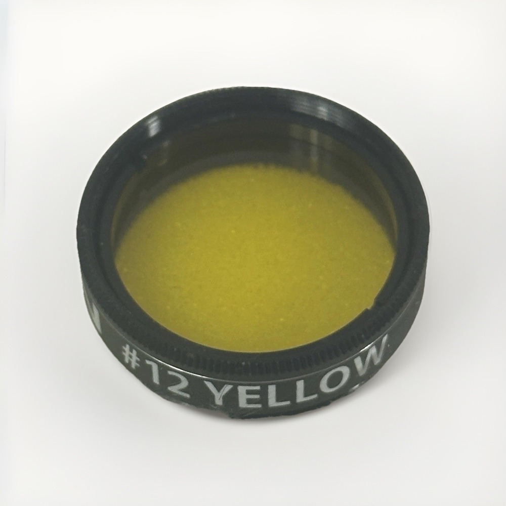 Orion #12 Yellow 1.25" Telescope Filter – Planetary Contrast – With Case